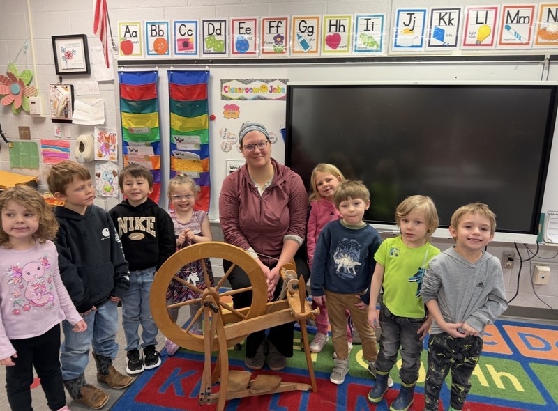 Miss Katie Spinning Wheel Demonstration