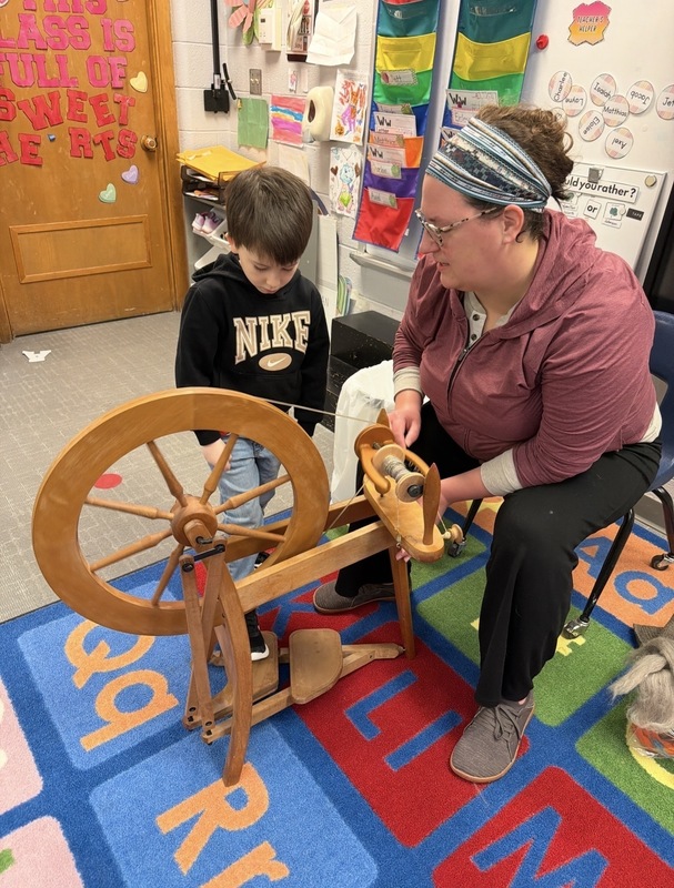 Miss Katie Spinning Wheel Demonstration