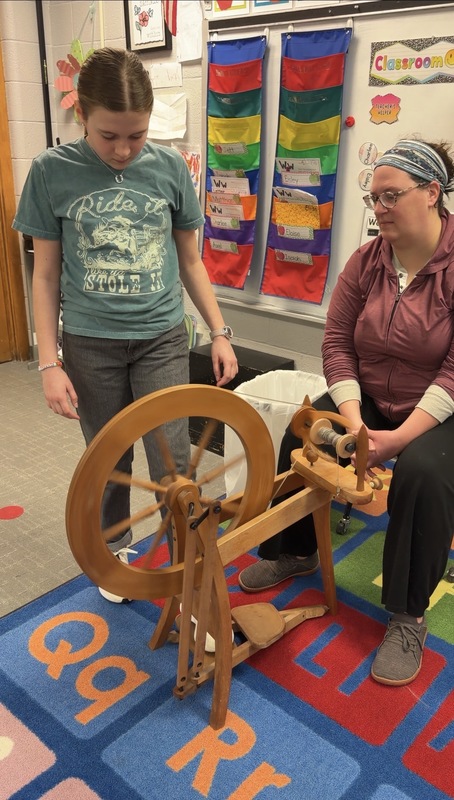 Miss Katie Spinning Wheel Demonstration