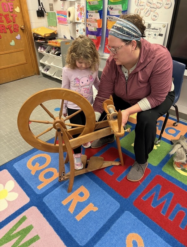 Miss Katie Spinning Wheel Demonstration