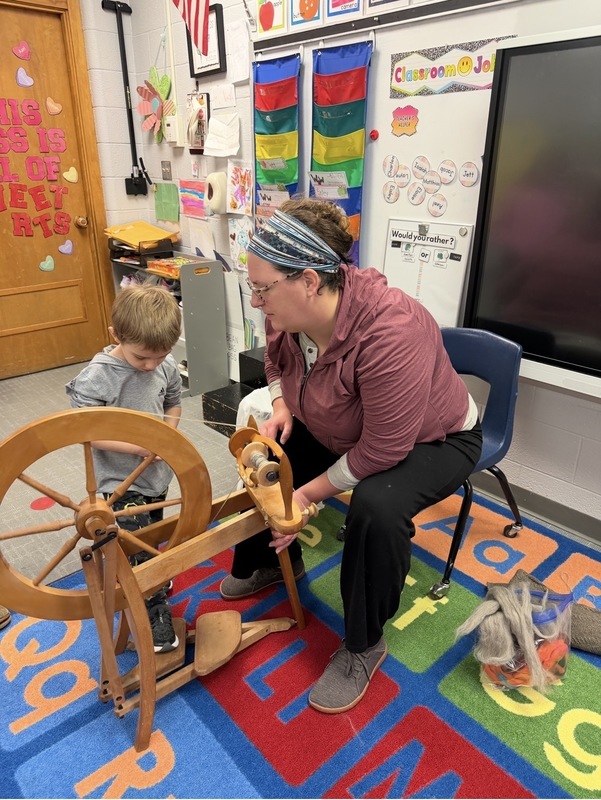 Miss Katie Spinning Wheel Demonstration