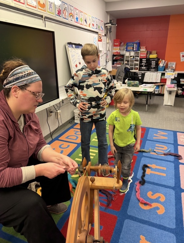 Miss Katie Spinning Wheel Demonstration