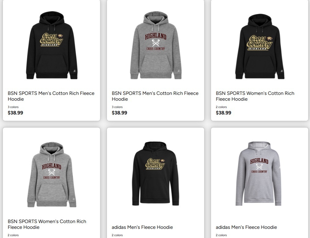 Image of a small sample of Hoodies available