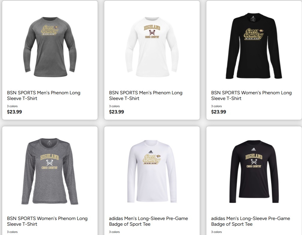 Image of a small sample of Long Sleeve T-shirts available
