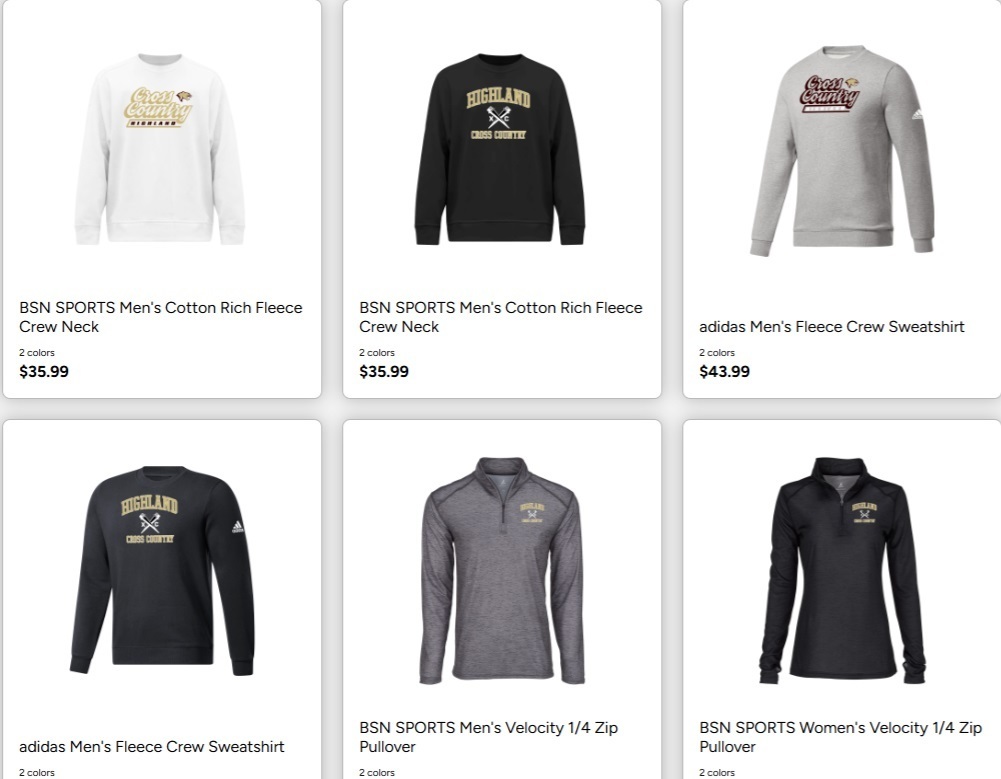 Image of a small sample of pullovers available