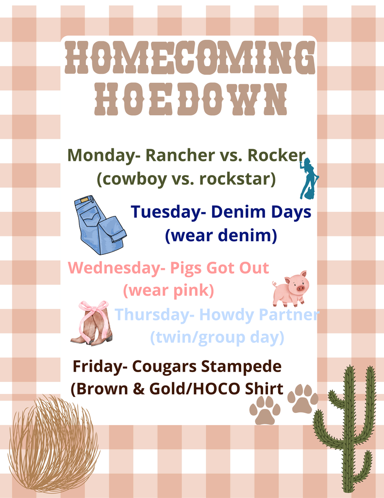 2025 - Homecoming Dress Up days