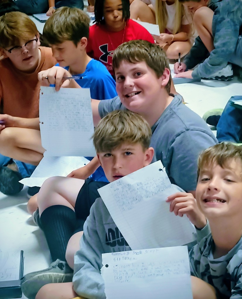 Kids writing