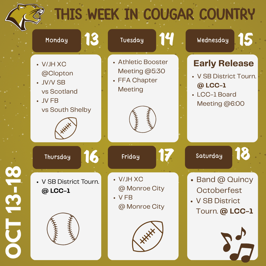 This Week @ LCC-1 - 10/13-18/25