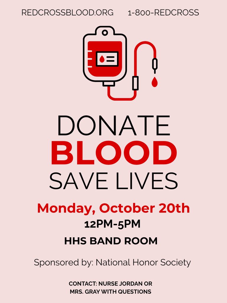 Blood drive this Monday!