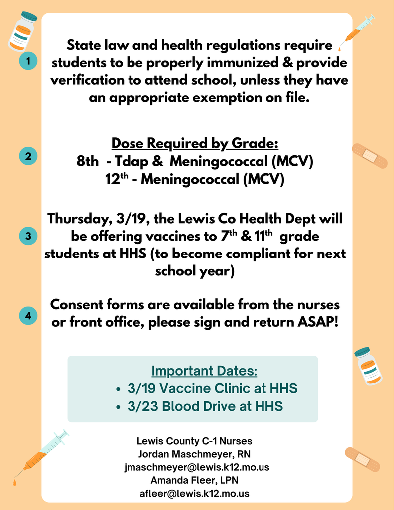 Note from the School Nurses!