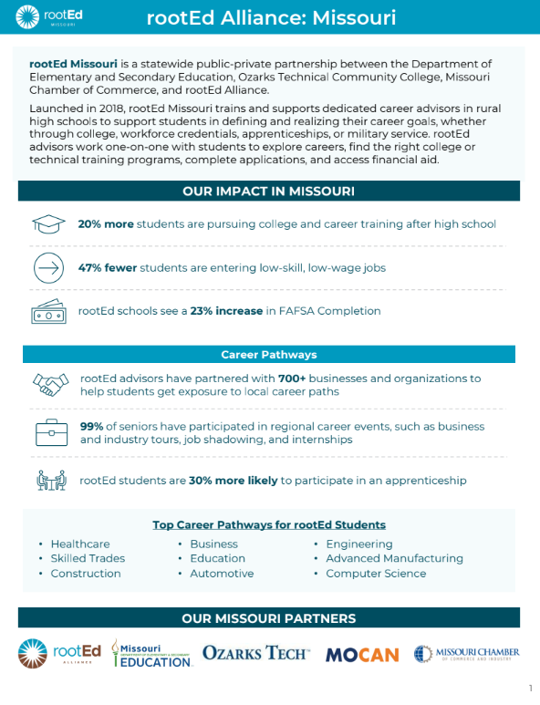 rootEd Alliance: Missouri - Fact Sheet
