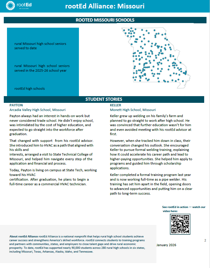 rootEd Alliance: Missouri - Fact Sheet