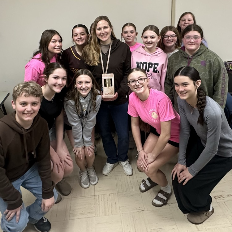 jr high student council awarding counselor