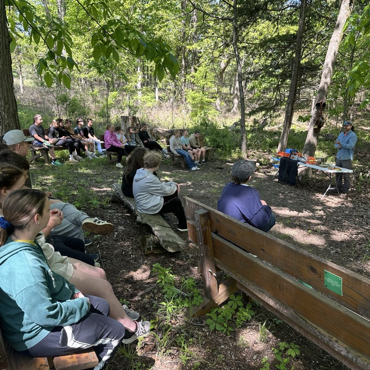 7th grade students at Prairie Fork Conservation Area