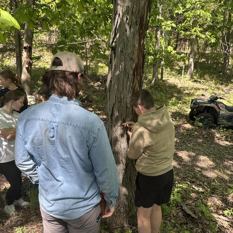 7th grade students at Prairie Fork Conservation Area