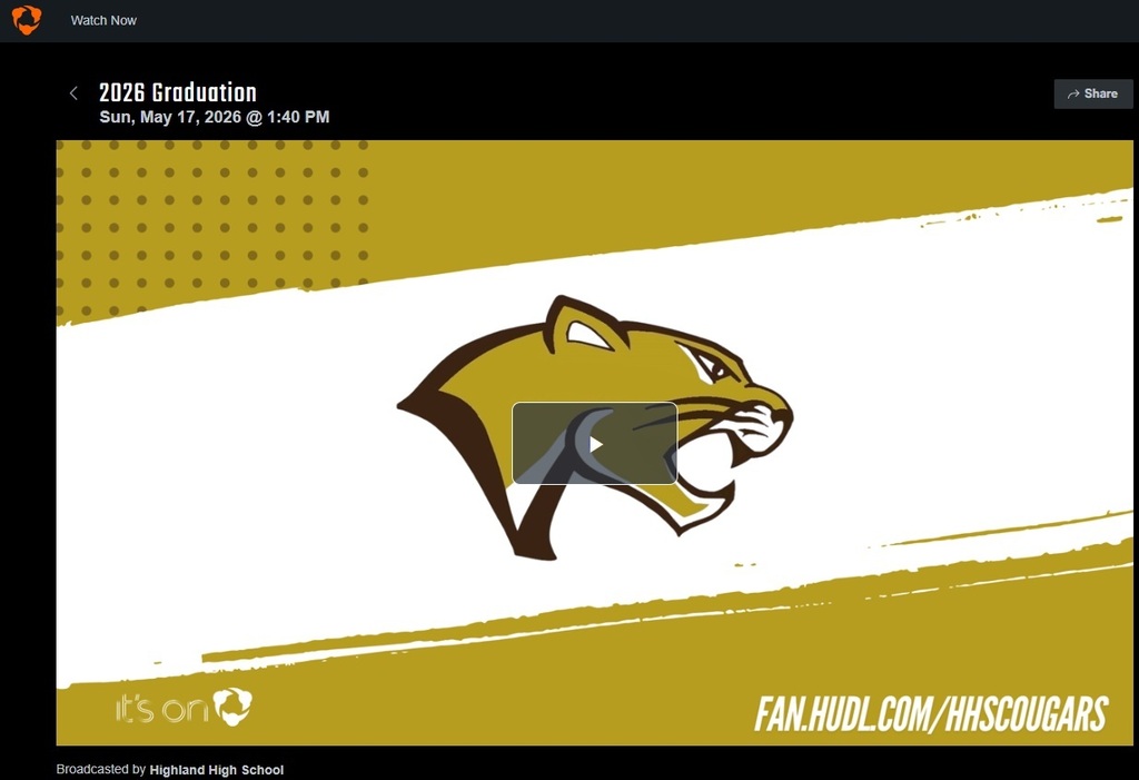 Image of the Hudl link to watch graduation live (links for Hudl and NFHS are in the post)