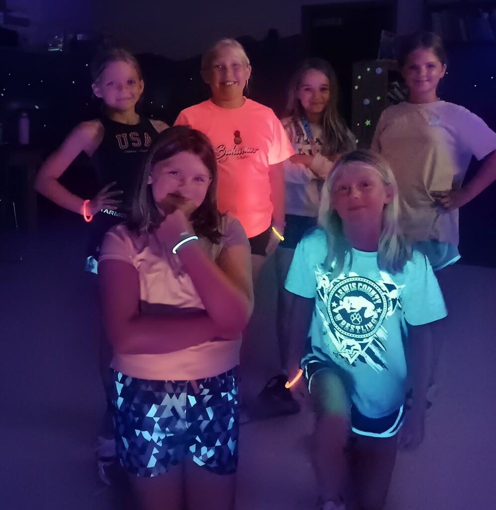 The girls who planned the glow party