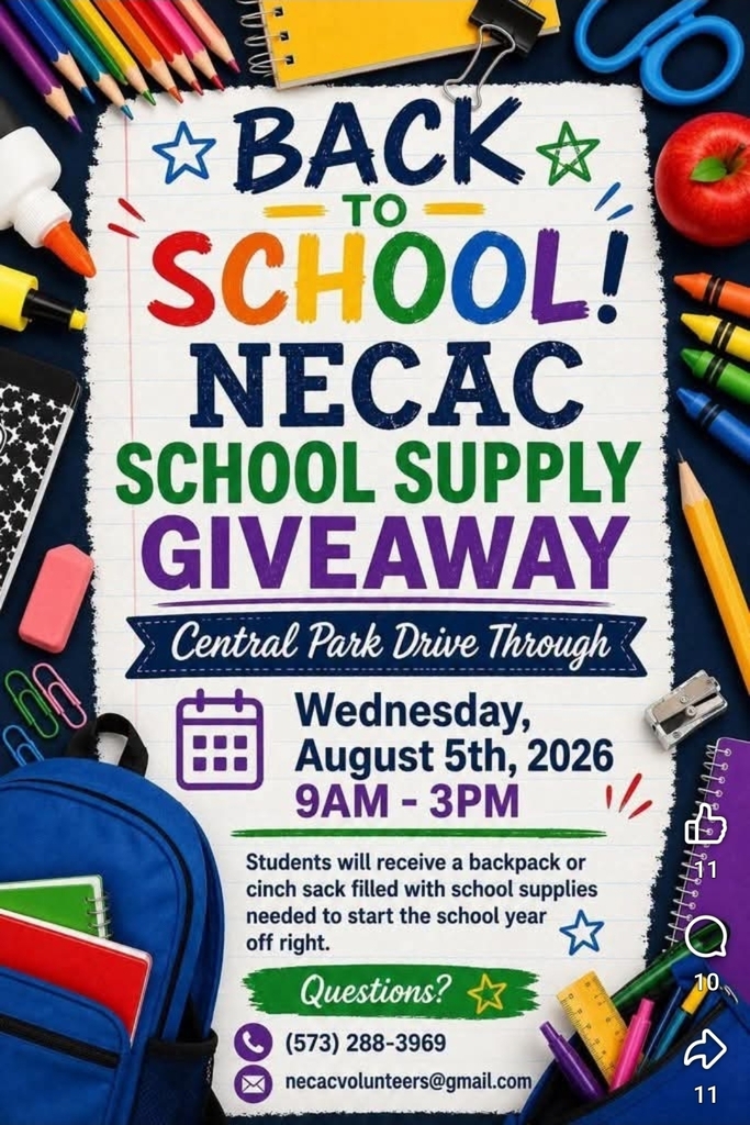 NECAC School Supply Giveaway Informational Flyer
