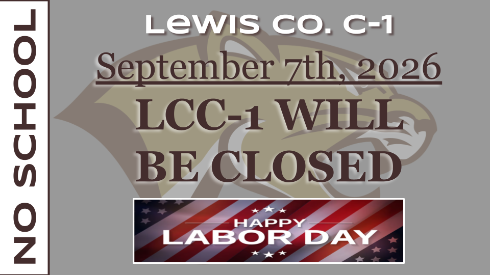 No School on 9/7/26 for Labor Day