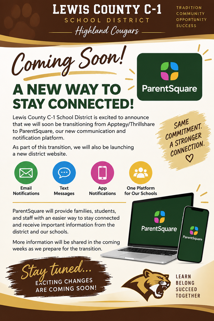 Flyer with ParentSquare Information Notice