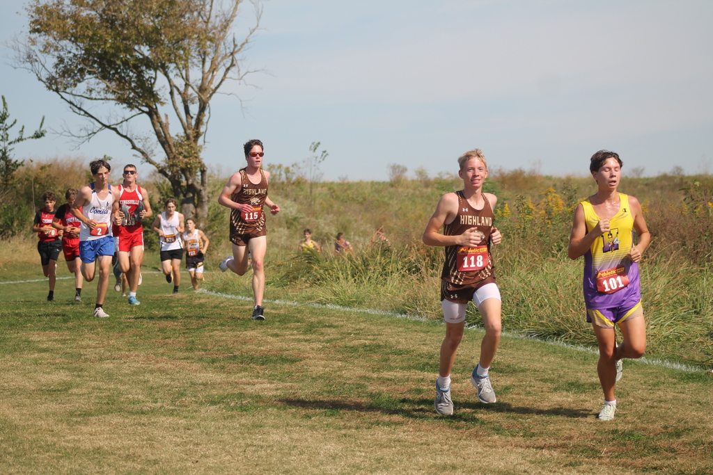 Aiden Martin (2nd for the Cougars - 107th out of 233 runners - 20:31.6) and Logan Frieden (4th for the Cougars - 110th out of 233 - 20:34.2)