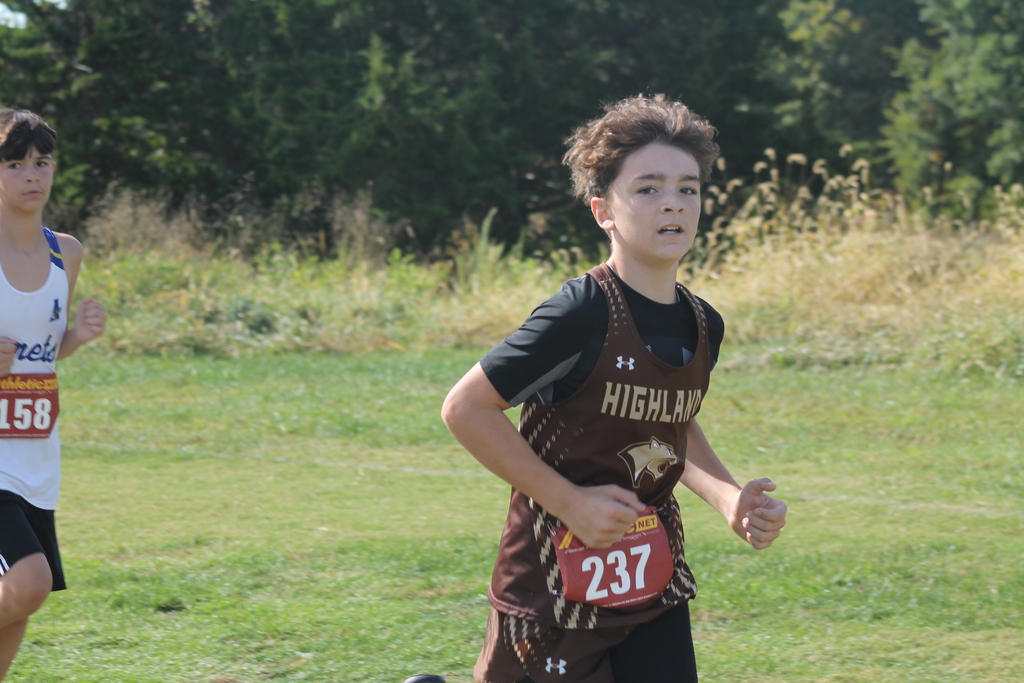 Greyson Matson finished in the top spot for the Cougars with a 2-mile time of 13:27.5.