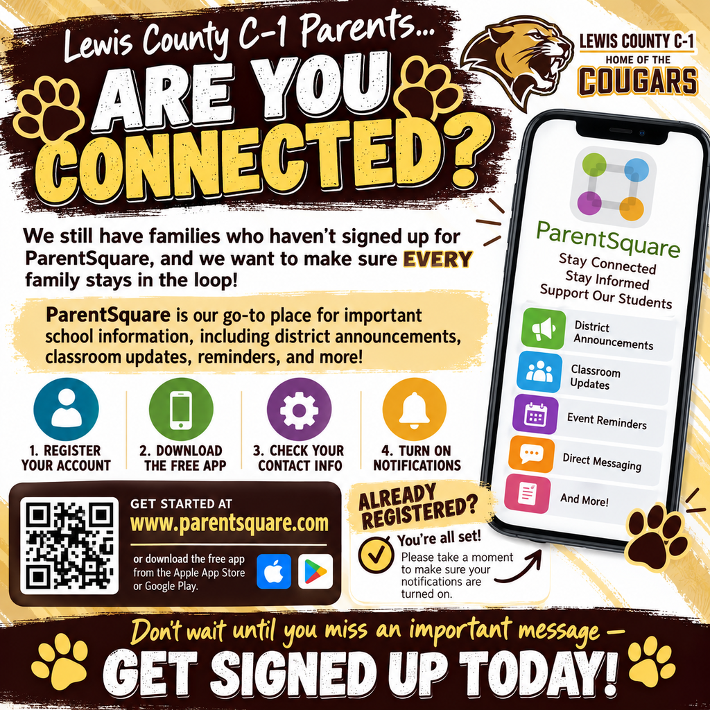 Flyer with ParentSquare Information Notice
