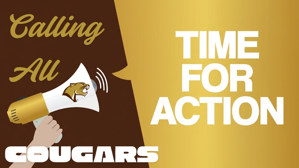 Calling All Cougars, Time For Action