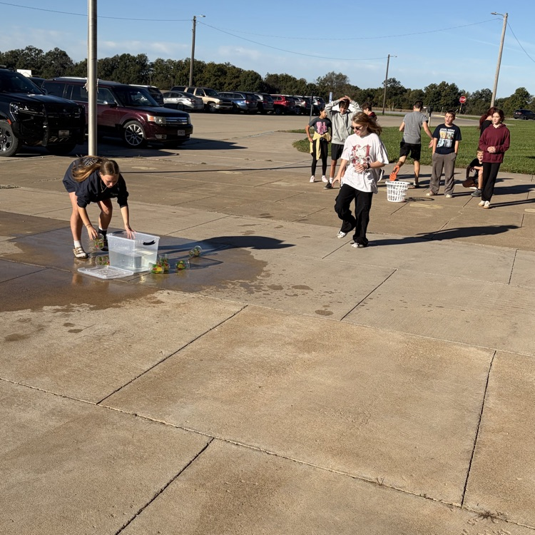student doing photosynthesis relay race