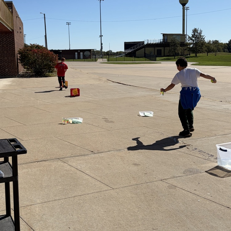 student doing photosynthesis relay race