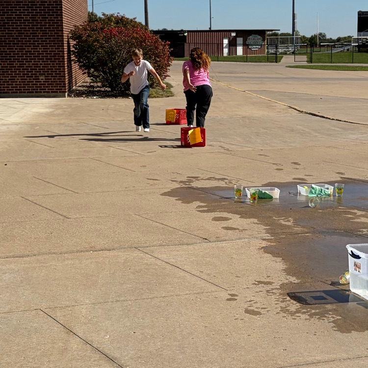 student doing photosynthesis relay race