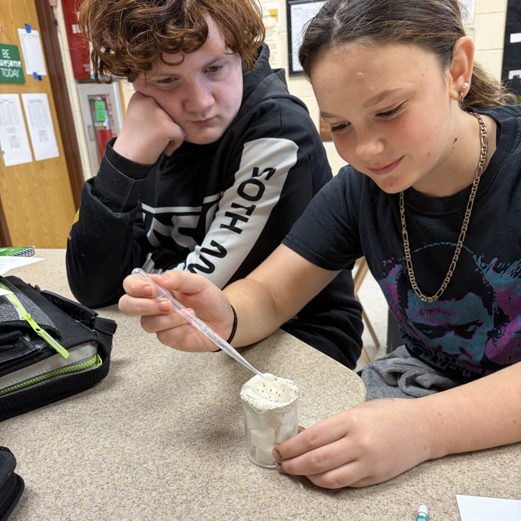 students conducting making a cave lab
