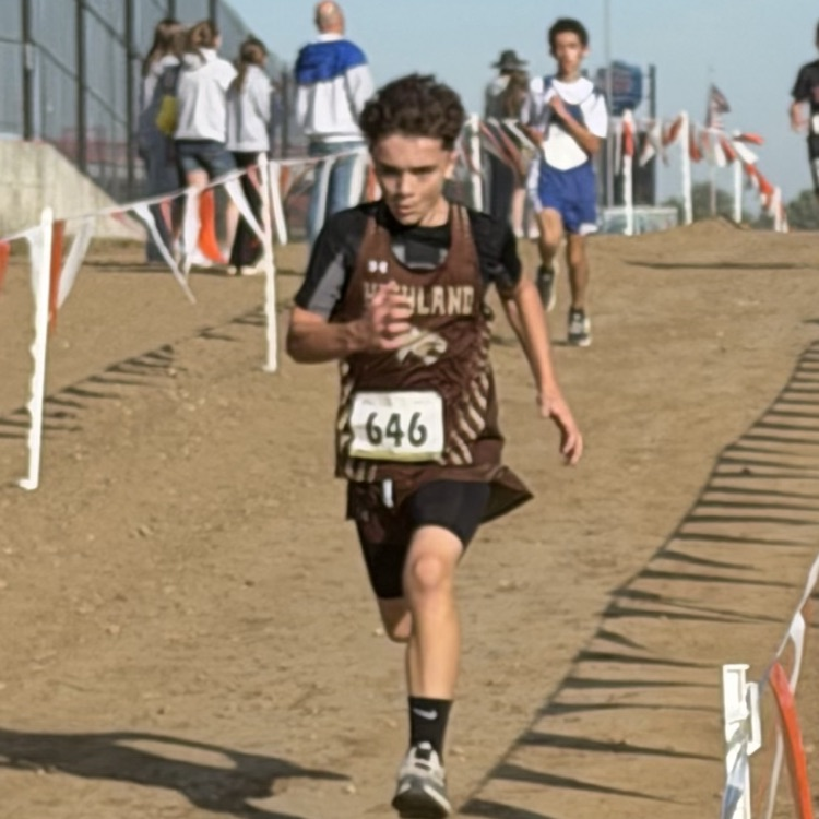 Greyson Matson sprinting into the finish at the MS State Championship race.