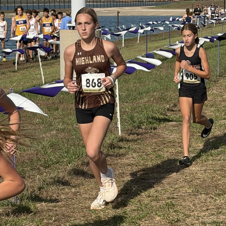 Natalie Wilson about a half mile into the race and making her way to the top 25.