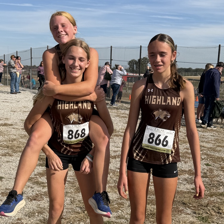 The girls celebrating after their race and excellent performances by each of them.