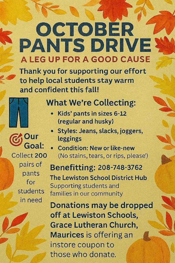 October Pants Drive