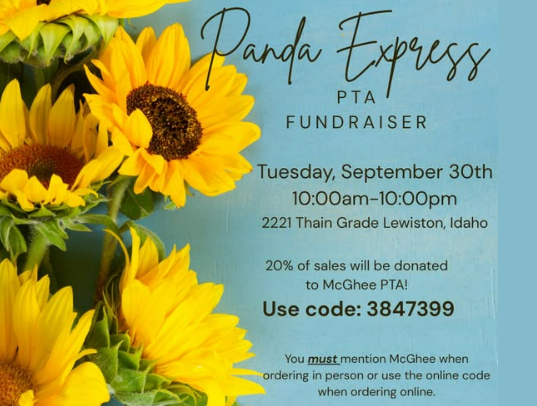 Panda Express PTA Fundraiser