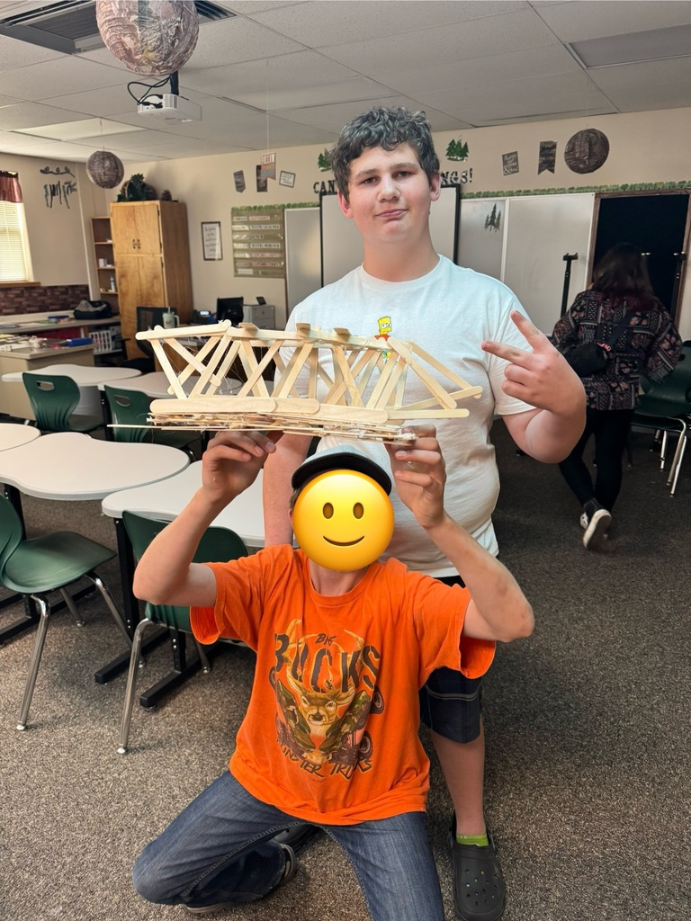 students with the bridges they built