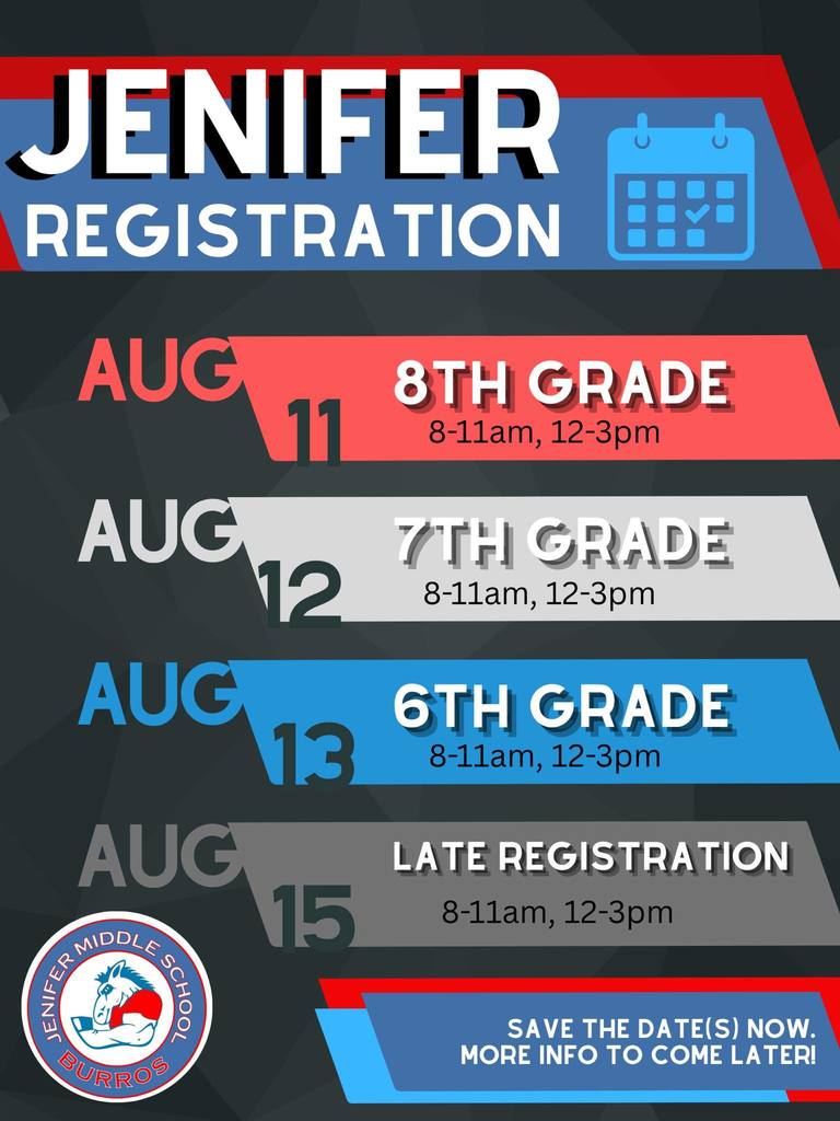 Jenifer Middle School flyer