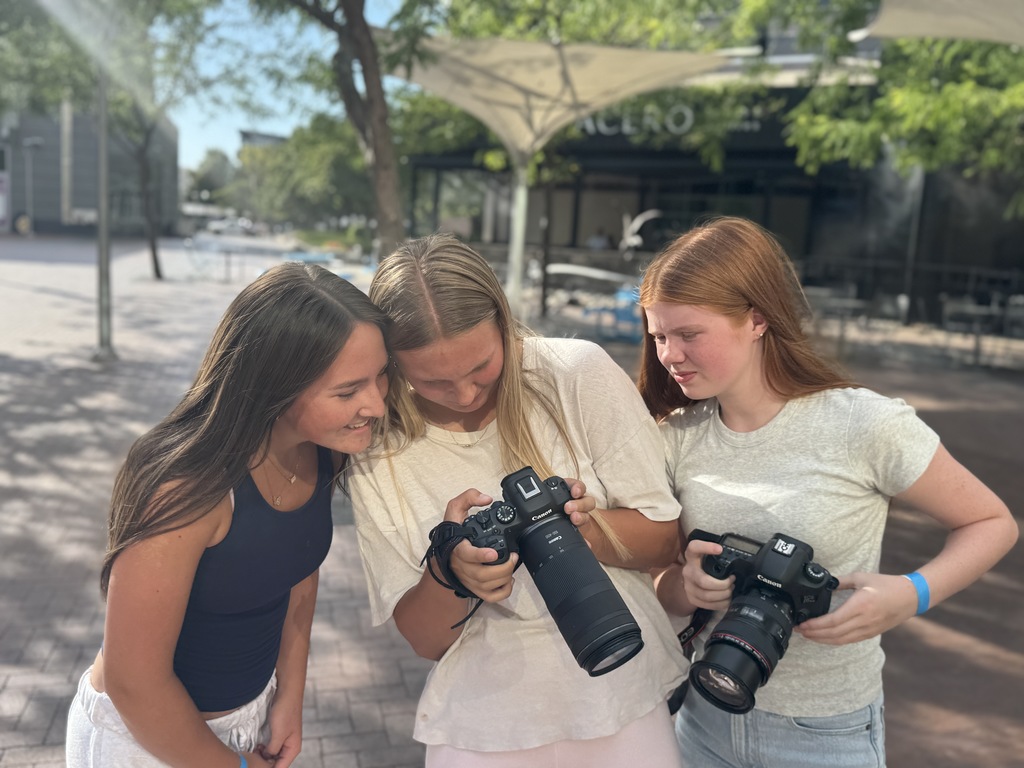 students at yearbook camp