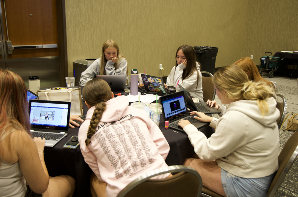 students at yearbook camp
