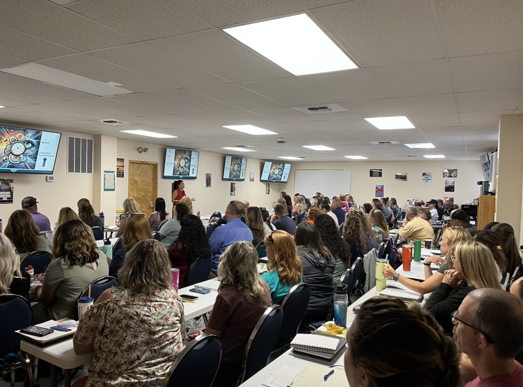 teachers sitting at the 15 day challenge