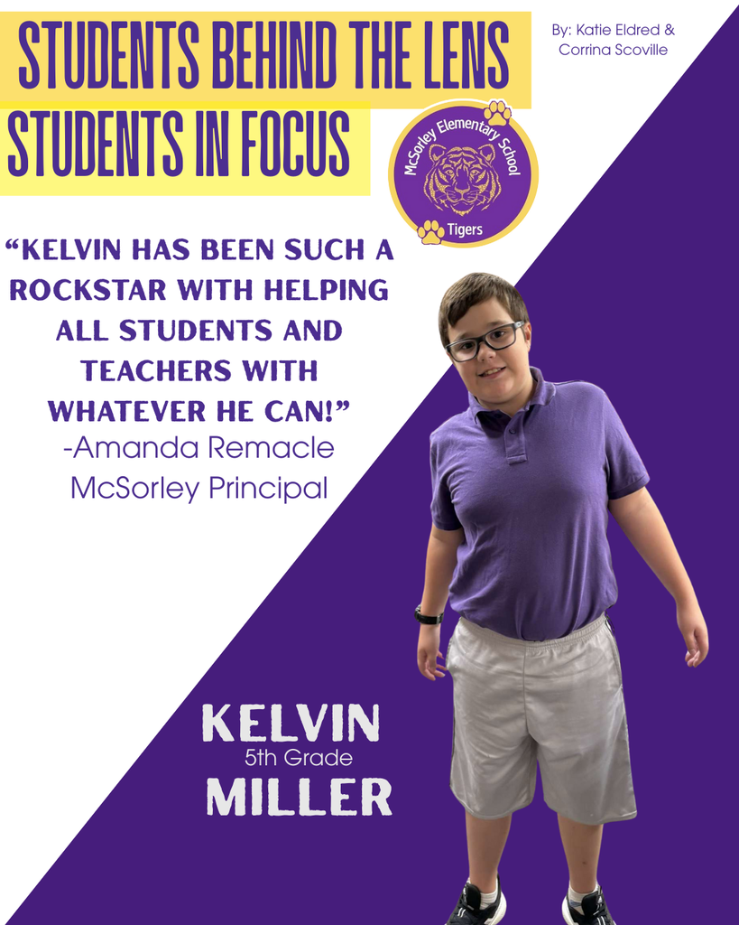 Kelvin Miller is wearing a purple polo with white shorts and black tennis shoes. He has brown hair and glasses. 
