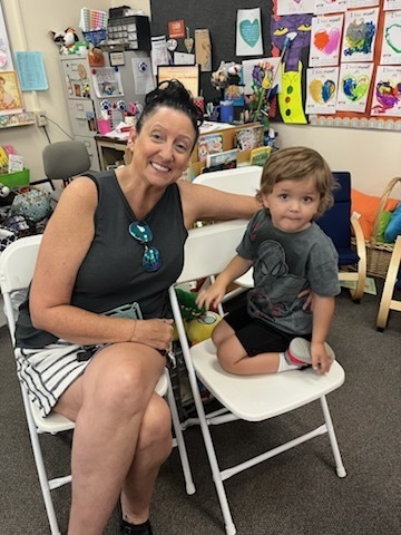 Webster Pre-K students with their grandparents