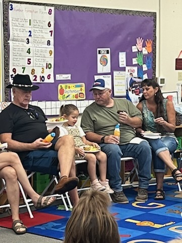 Webster Pre-K students with their grandparents
