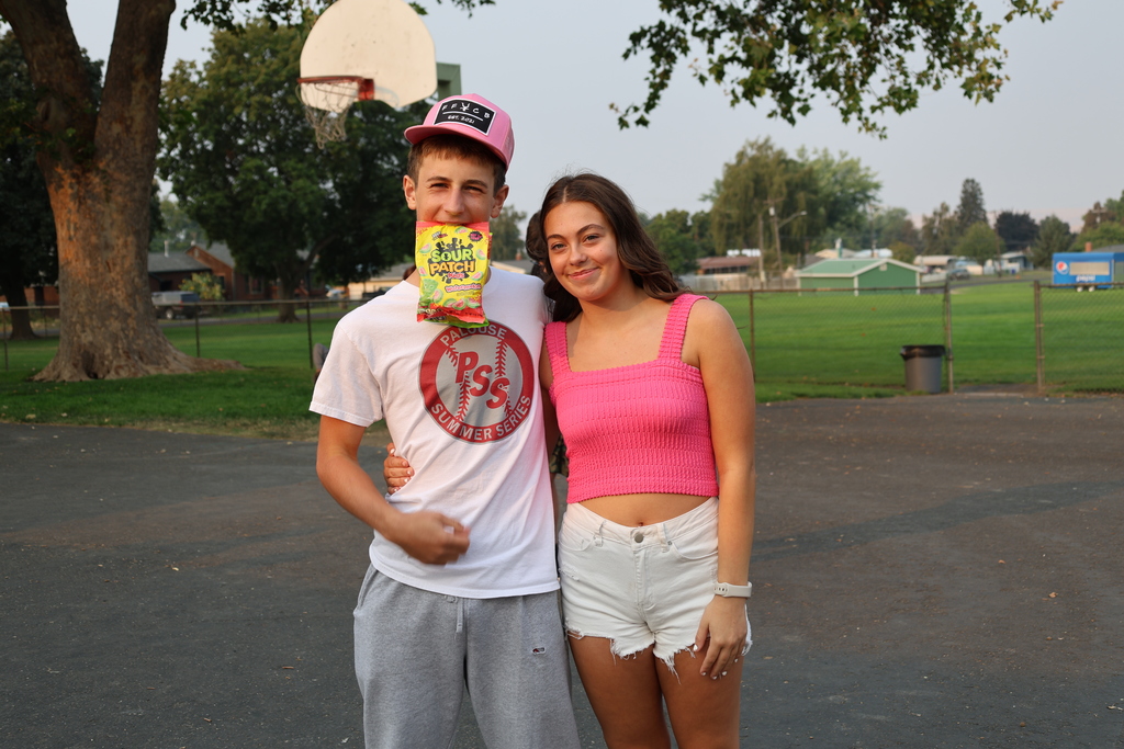students wearing pink and western clothing