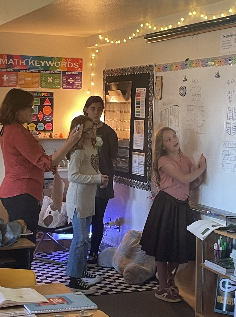 students doing math