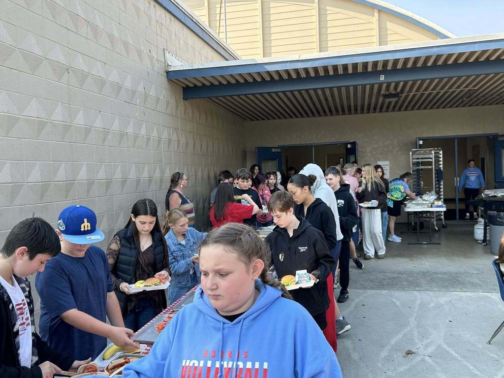 students at a school bbq