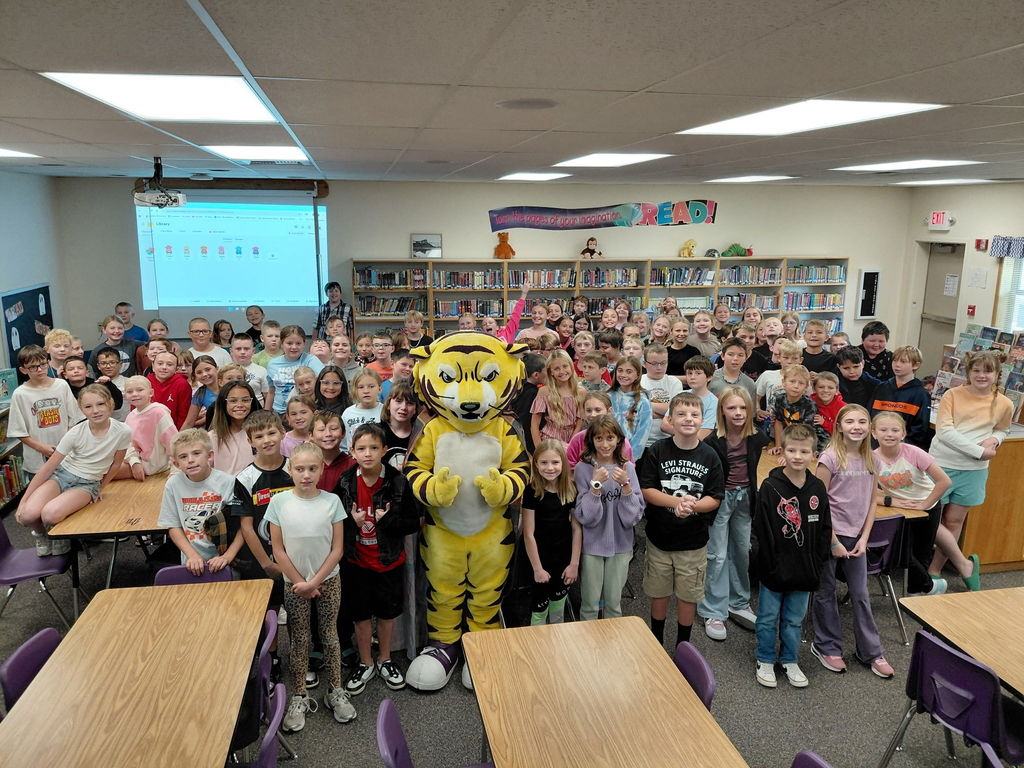 Joe Bengal in a group of students
