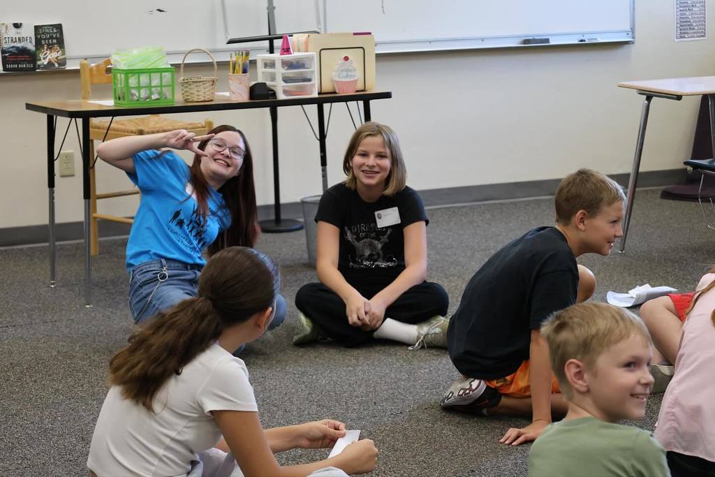 6th and 8th grade students at orientation